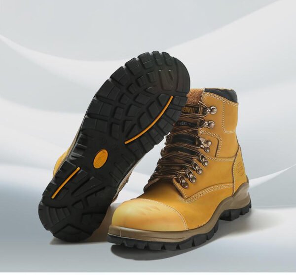 【H2101】WinterGuard Pro Yellow Nubuck High-Cut Safety Boots - ASTM F2413 Waterproof Steel Toe Puncture-Resistant Construction Work Boots【$35.50/pair (FOB)】 - 图片 5