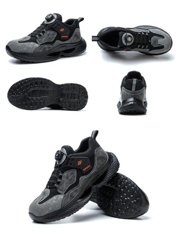 【Q1012】Men's Quick-Release Safety Shoes - Lightweight Steel-Toe Work Boots with Kevlar® Anti-Puncture (Low-Cut Breathable Design)【$19.80/pair (FOB)】 - 图片 8