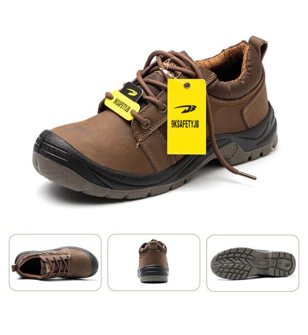 【H2102】Men's Breathable Cowhide Steel Toe Work Boots - Waterproof, Abrasion-Resistant Safety Boots for Construction【$24.50/pair (FOB)】 - 图片 10