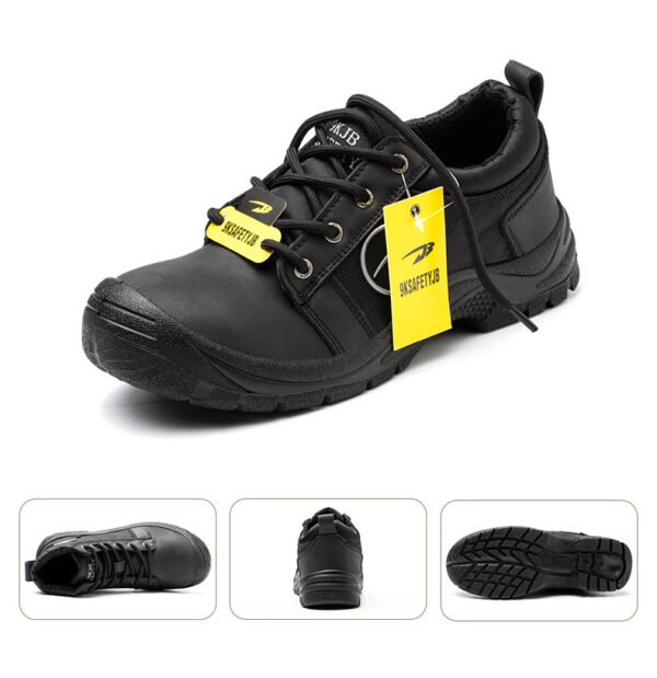 【H2102】Men's Breathable Cowhide Steel Toe Work Boots - Waterproof, Abrasion-Resistant Safety Boots for Construction【$24.50/pair (FOB)】 - 图片 9