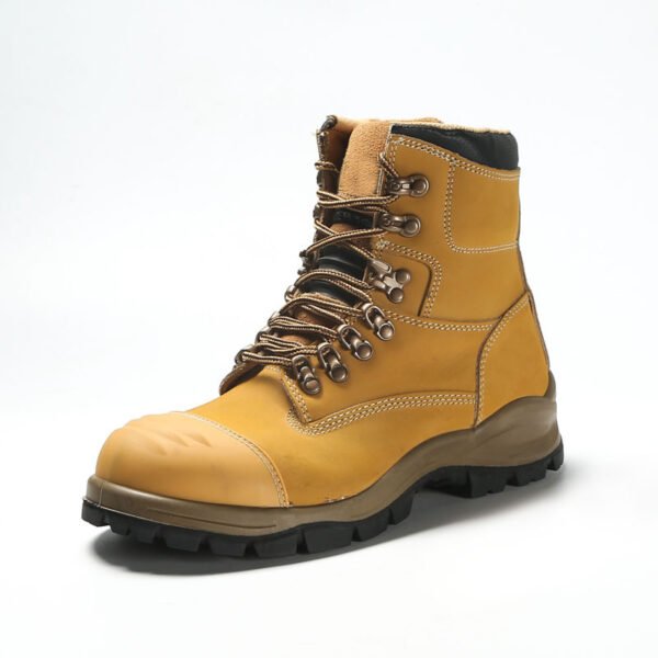 【H2101】WinterGuard Pro Yellow Nubuck High-Cut Safety Boots - ASTM F2413 Waterproof Steel Toe Puncture-Resistant Construction Work Boots【$35.50/pair (FOB)】 - 图片 4