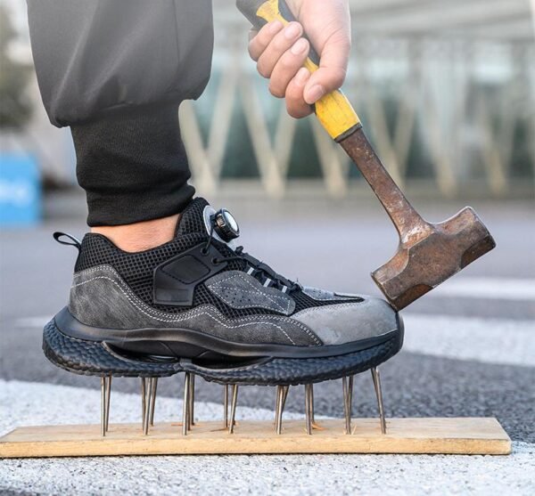 【Q1012】Men's Quick-Release Safety Shoes - Lightweight Steel-Toe Work Boots with Kevlar® Anti-Puncture (Low-Cut Breathable Design)【$19.80/pair (FOB)】 - 图片 4