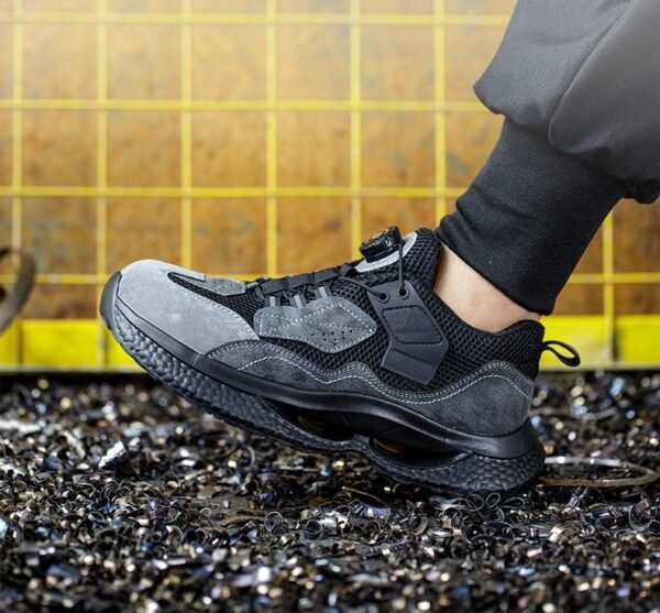 【Q1012】Men's Quick-Release Safety Shoes - Lightweight Steel-Toe Work Boots with Kevlar® Anti-Puncture (Low-Cut Breathable Design)【$19.80/pair (FOB)】 - 图片 6