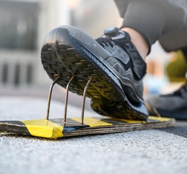 【Q1012】Men's Quick-Release Safety Shoes - Lightweight Steel-Toe Work Boots with Kevlar® Anti-Puncture (Low-Cut Breathable Design)【$19.80/pair (FOB)】 - 图片 5