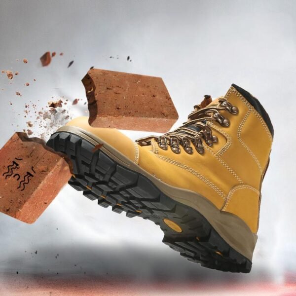【H2101】WinterGuard Pro Yellow Nubuck High-Cut Safety Boots - ASTM F2413 Waterproof Steel Toe Puncture-Resistant Construction Work Boots【$35.50/pair (FOB)】 - 图片 2